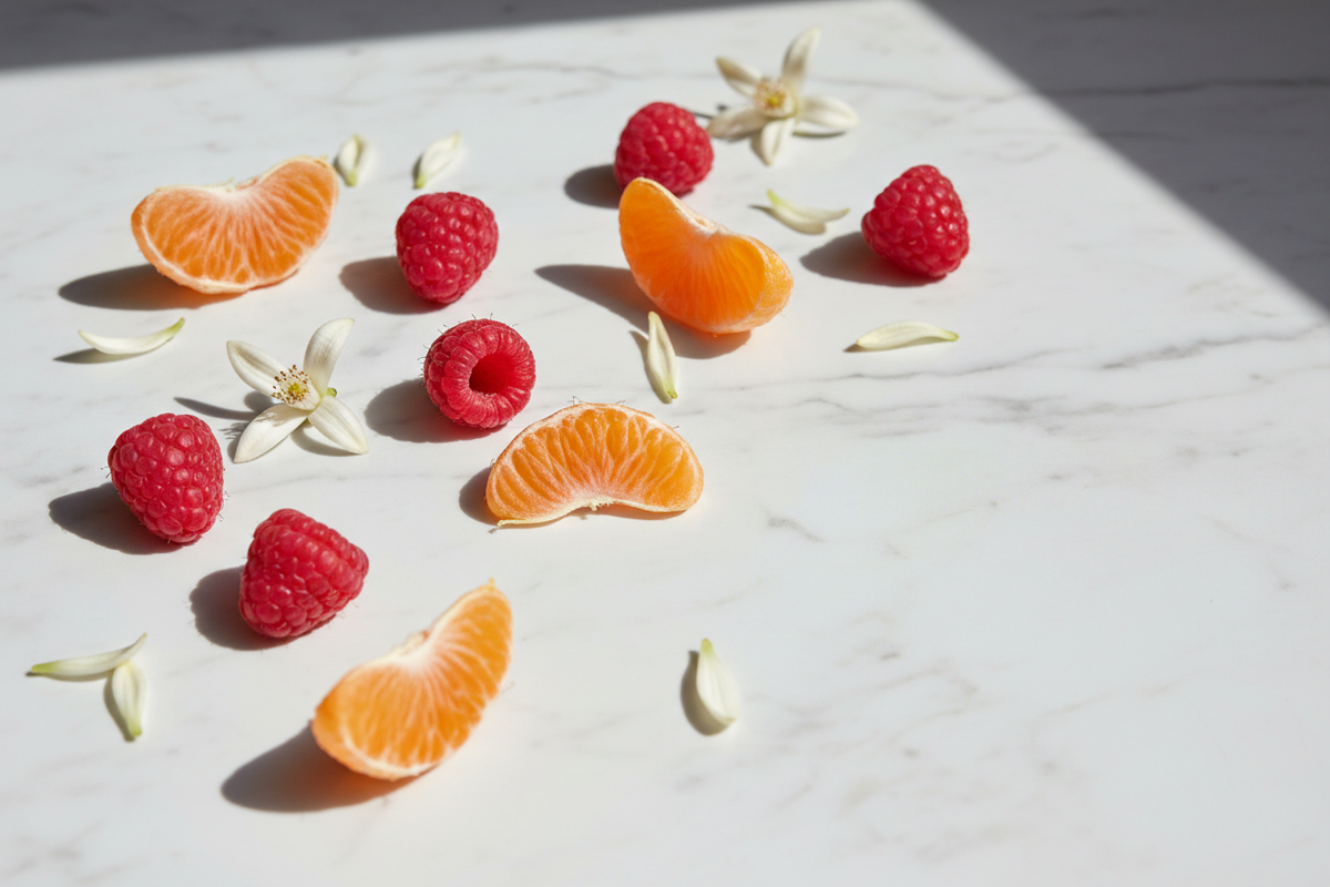 212 Heroes Forever Young by Carolina Herrera: Fruit as Structure
