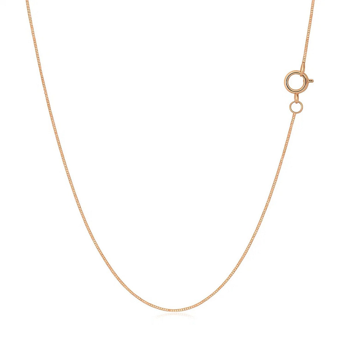 14k Rose Gold Classic Box Chain (0.45 mm)