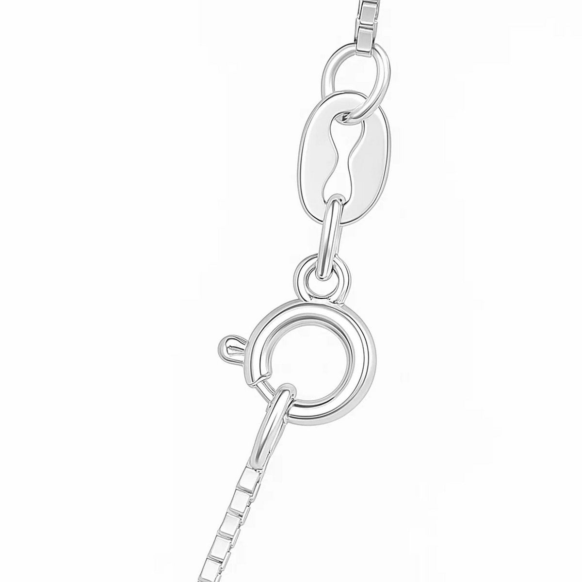 14k White Gold Classic Box Chain (0.60 mm)
