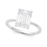5 Carat Radiant Lab Grown IGI G/VS1 Diamond Solitaire Ring in 14K White Gold