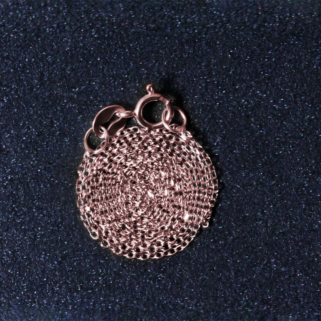 14k Pink Gold Diamond Cut Cable Link Chain (0.87 mm)