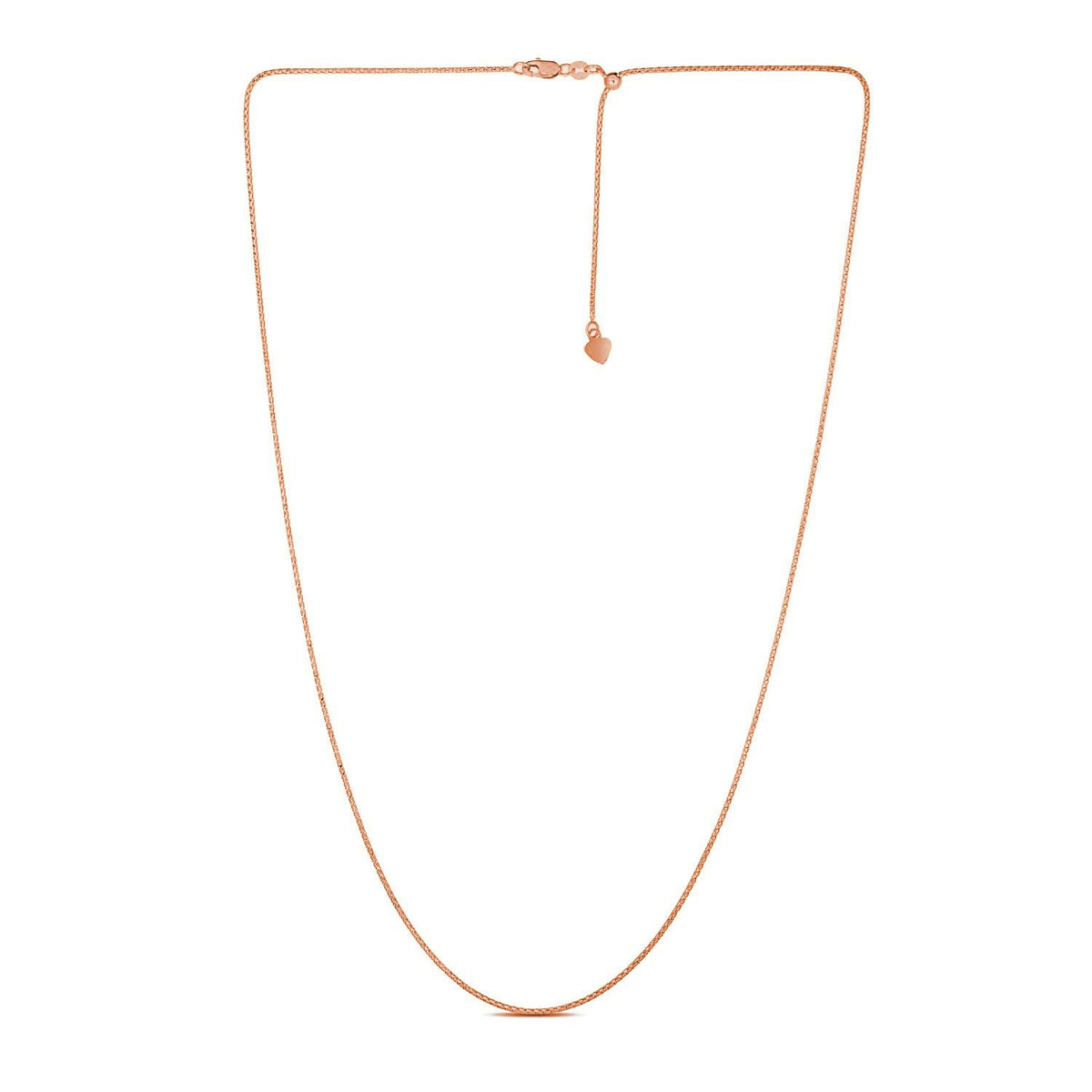 14k Rose Gold Adjustable Popcorn Chain (1.30 mm)