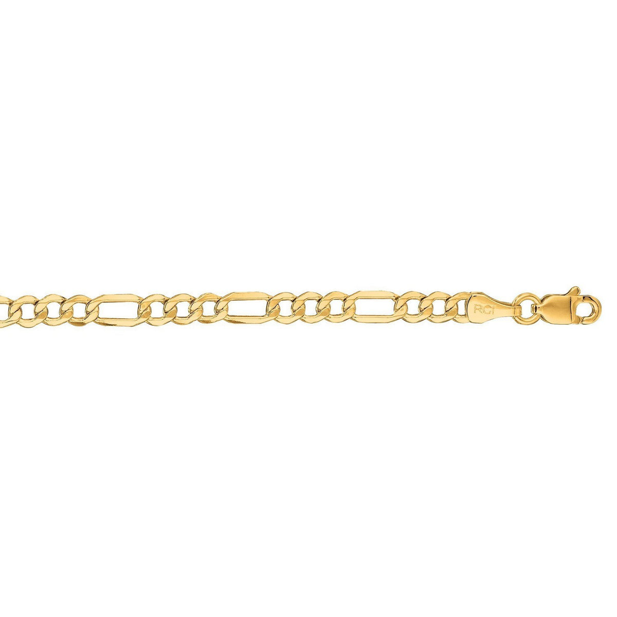 14k Yellow Gold Lite Figaro Chain (3.70 mm)