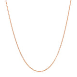 14k Rose Gold Oval Cable Link Chain (0.97 mm)