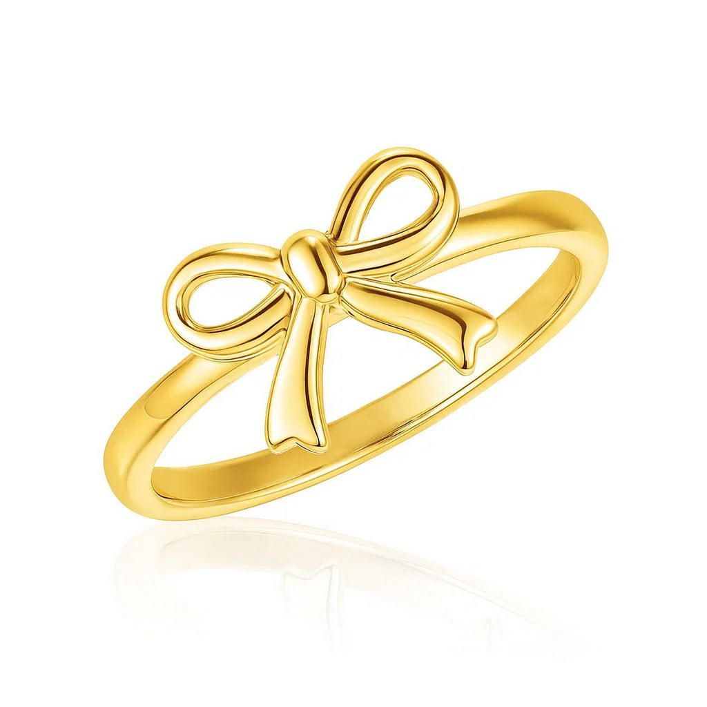 14k Yellow Gold Bow Ring