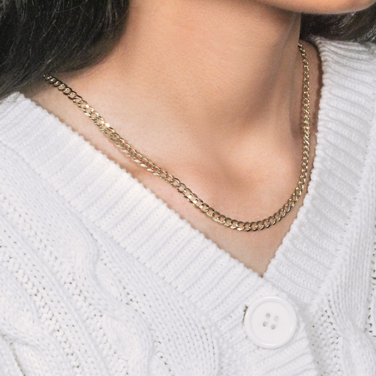 10k Yellow Gold Curb Chain (4.70 mm)