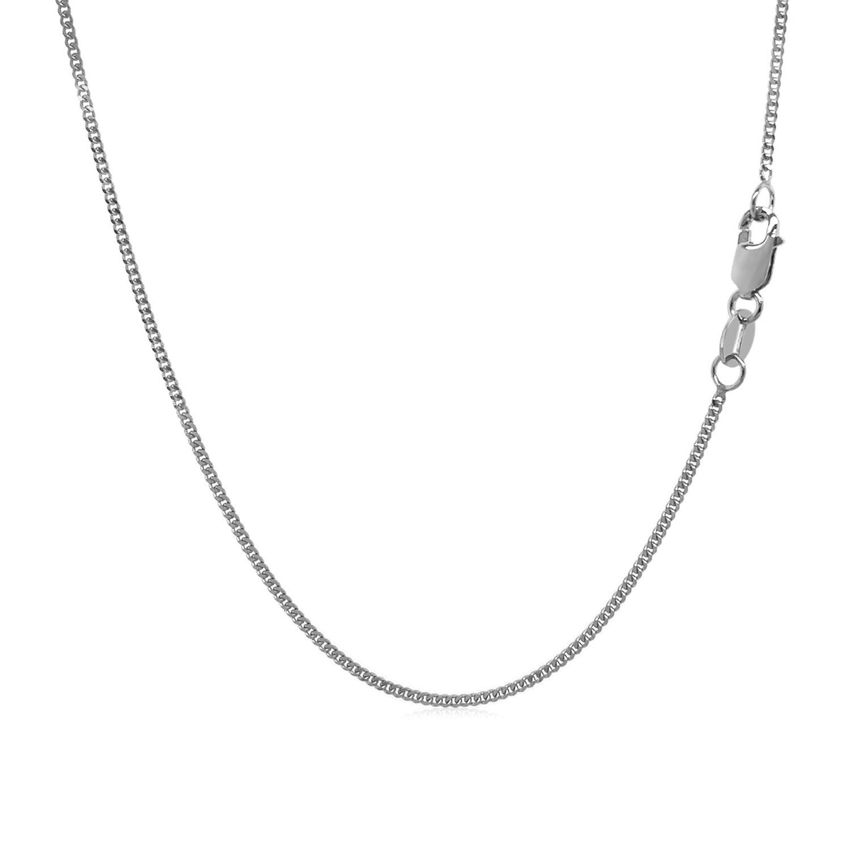 10k White Gold Gourmette Chain 1.0mm (1.00 mm)