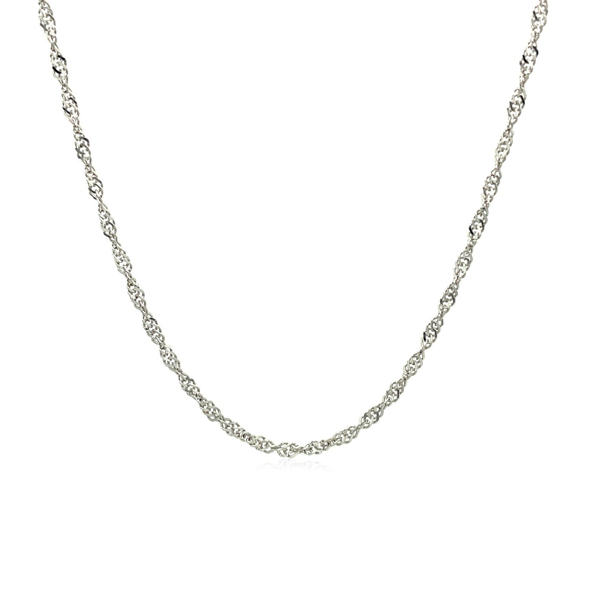 10K White Gold Singapore Chain (1.50 mm)