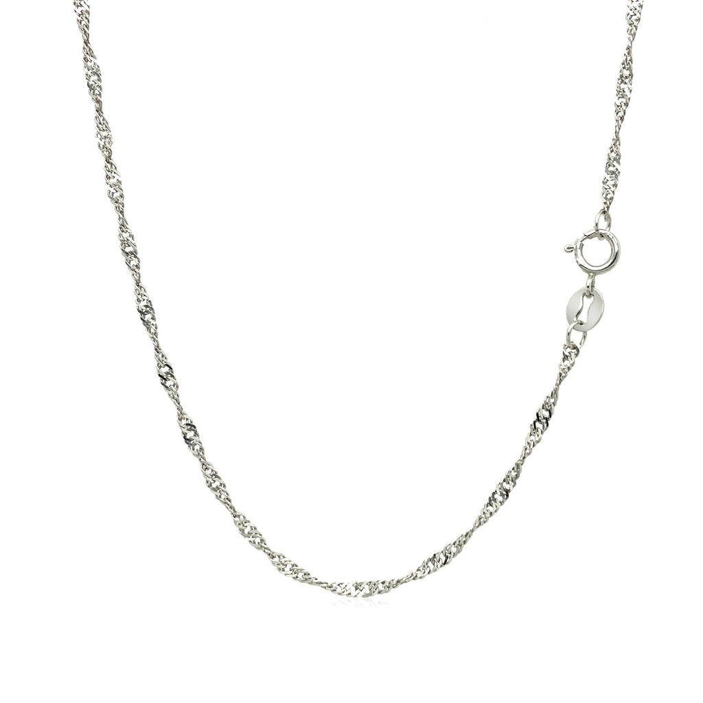 10K White Gold Singapore Chain (1.50 mm)