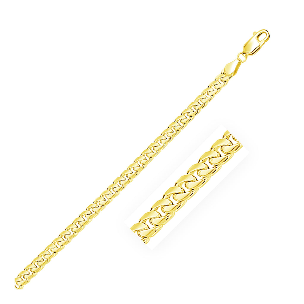 14K Yellow Gold Solid Miami Cuban Chain (5.00 mm)