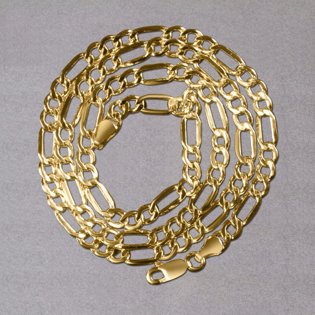 10K Yellow Gold Lite Figaro Chain (4.70 mm)