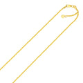 14K Yellow Gold Adjustable Sparkle Chain (1.20 mm)