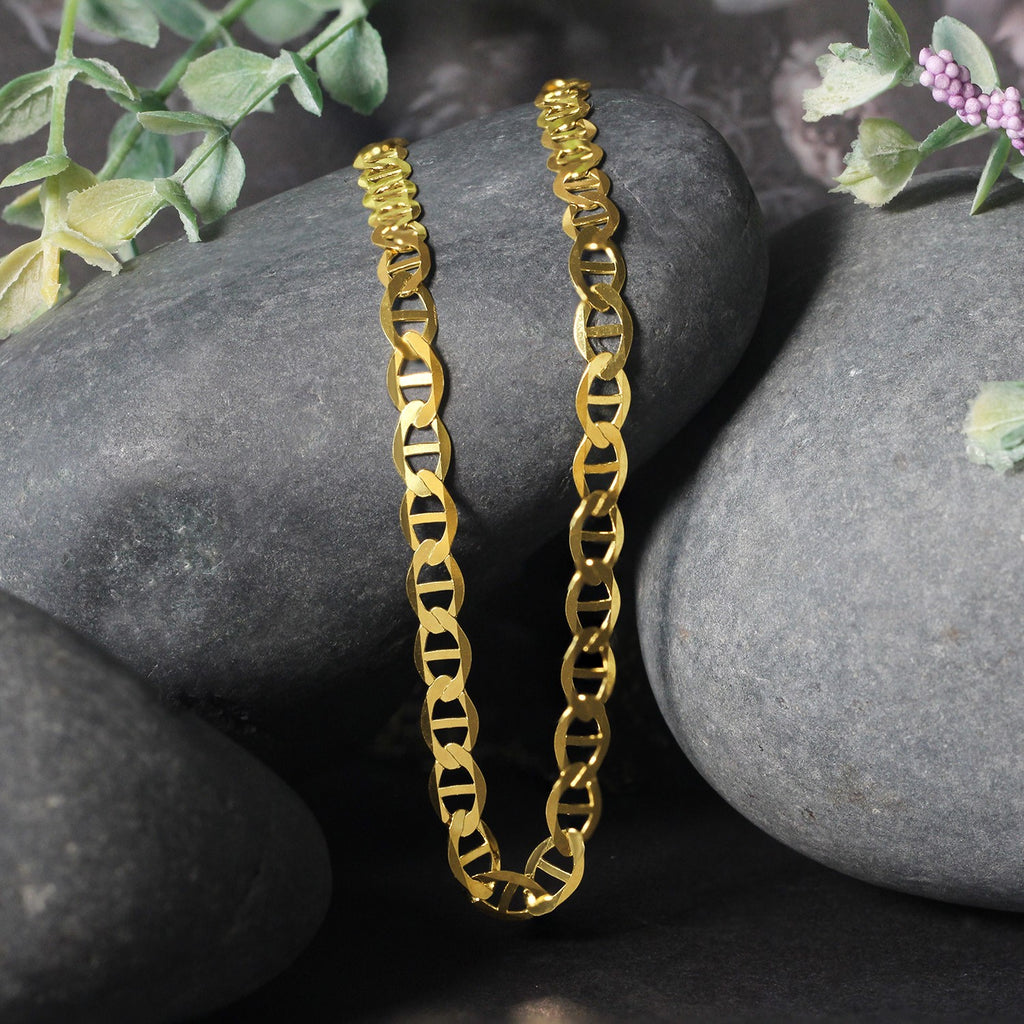 10K Yellow Gold Mariner Link Chain (5.10 mm)