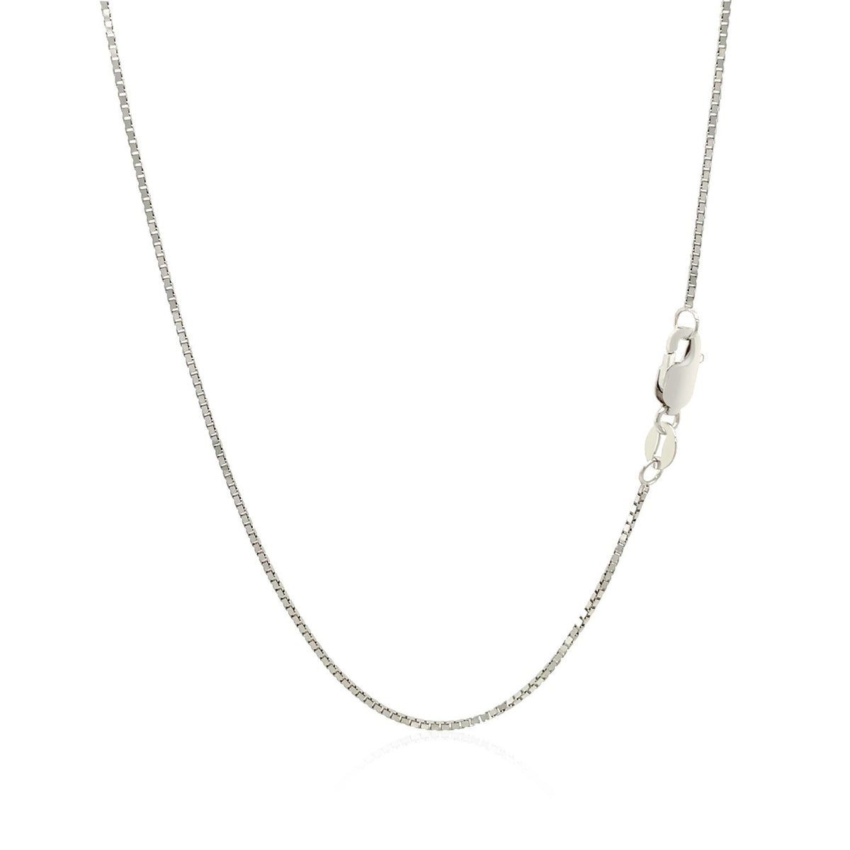 10K White Gold Classic Box Chain (0.78 mm)