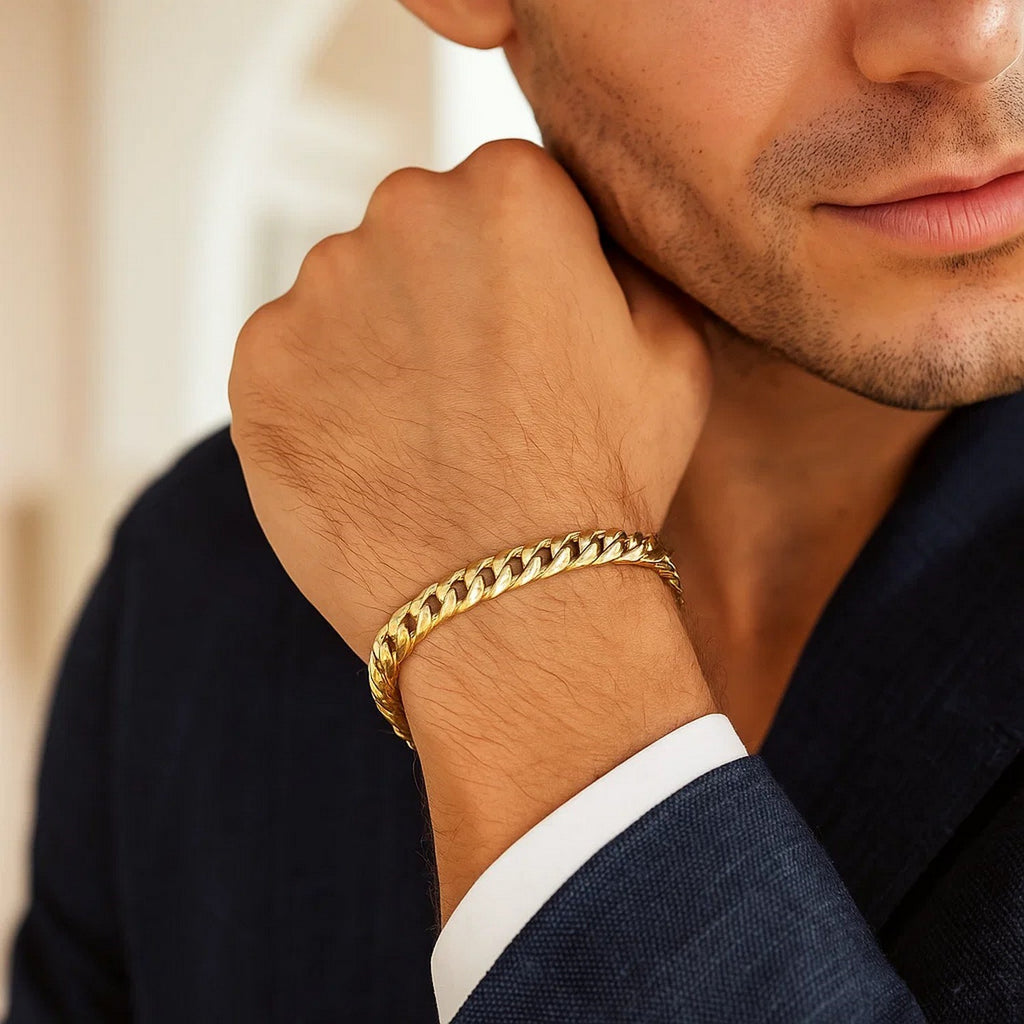 14k Yellow Gold Solid Miami Cuban Bracelet (5.00 mm)