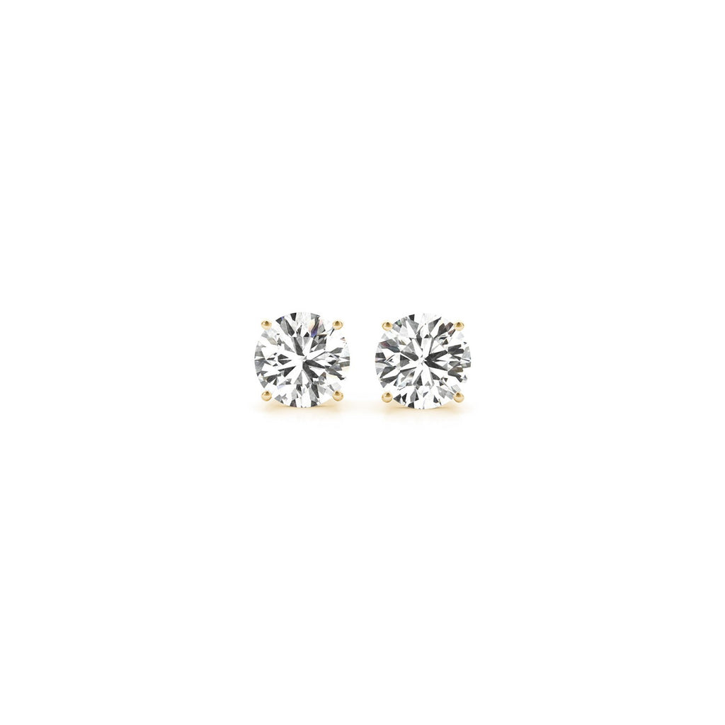1 cttw Certified IGI Lab Grown Round Diamond Earrings 14k Yellow Gold (G/VS2)
