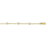 14k Yellow Gold CZ By the Yard Long Links