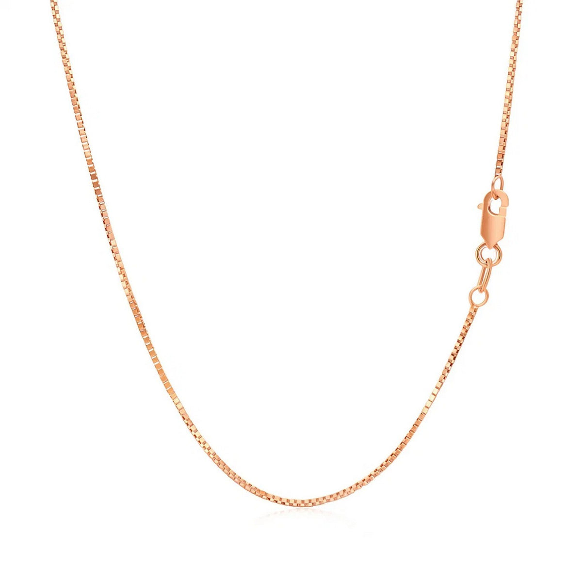 14k Rose Gold Classic Box Chain (0.73 mm)