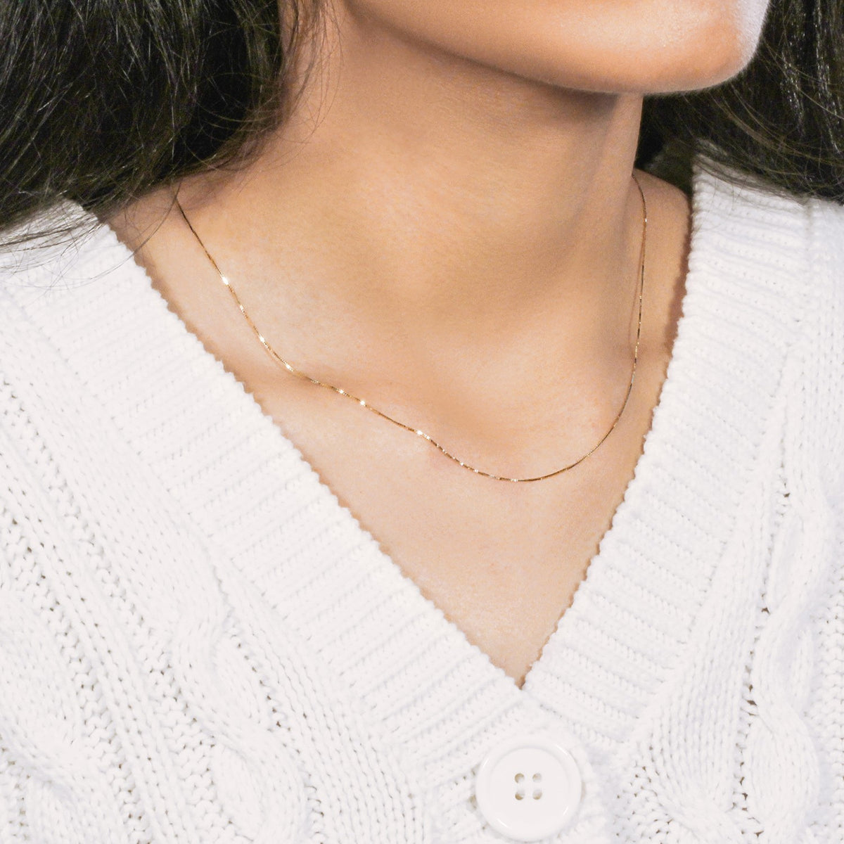 10k Yellow Gold Classic Box Chain (0.45 mm)