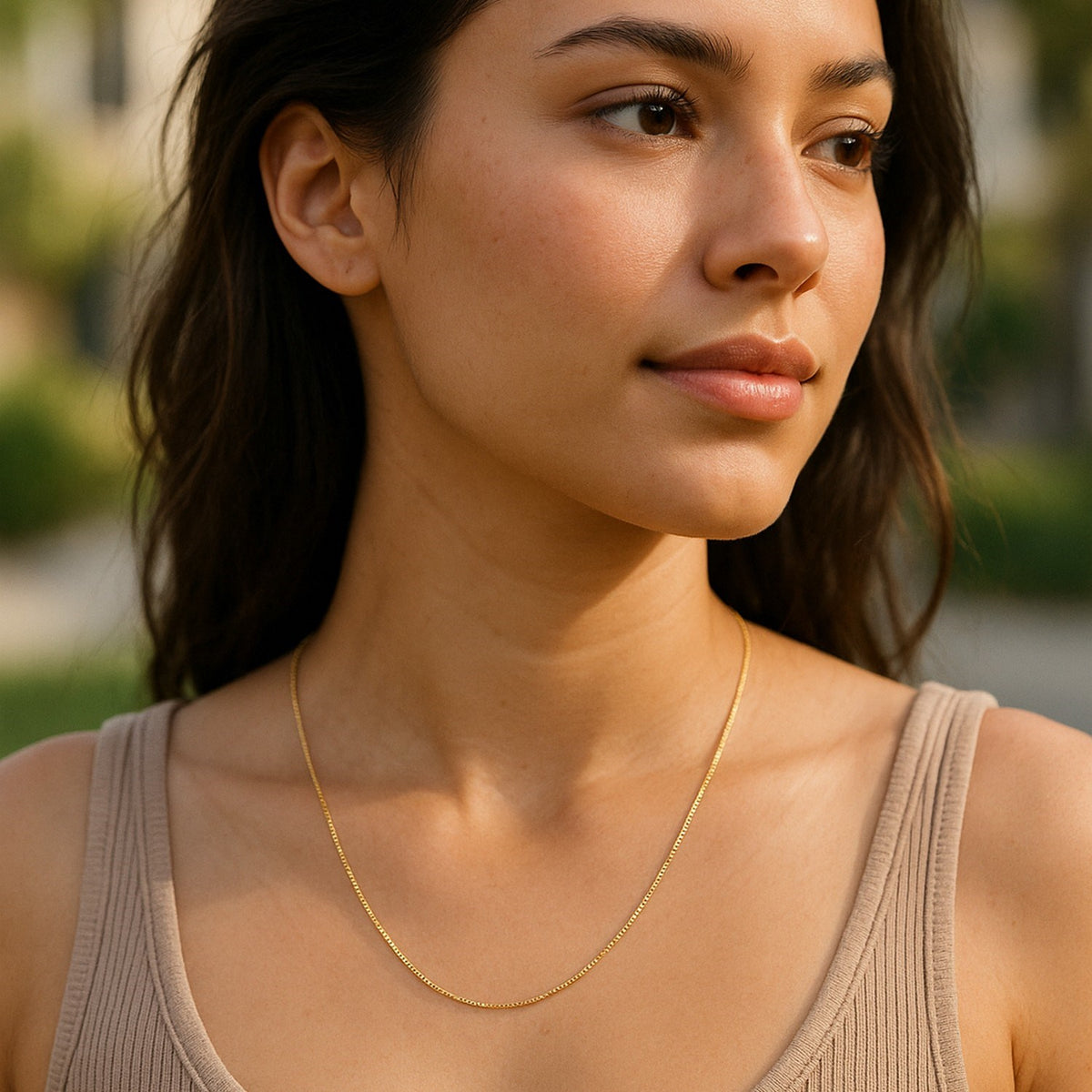 10k Yellow Gold Classic Box Chain (0.45 mm)