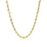10k Yellow Gold Solid Diamond Cut Rope Chain (3.00 mm)