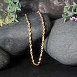 10k Yellow Gold Solid Diamond Cut Rope Chain (3.00 mm)