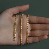 10k Yellow Gold Solid Diamond Cut Rope Chain (3.00 mm)