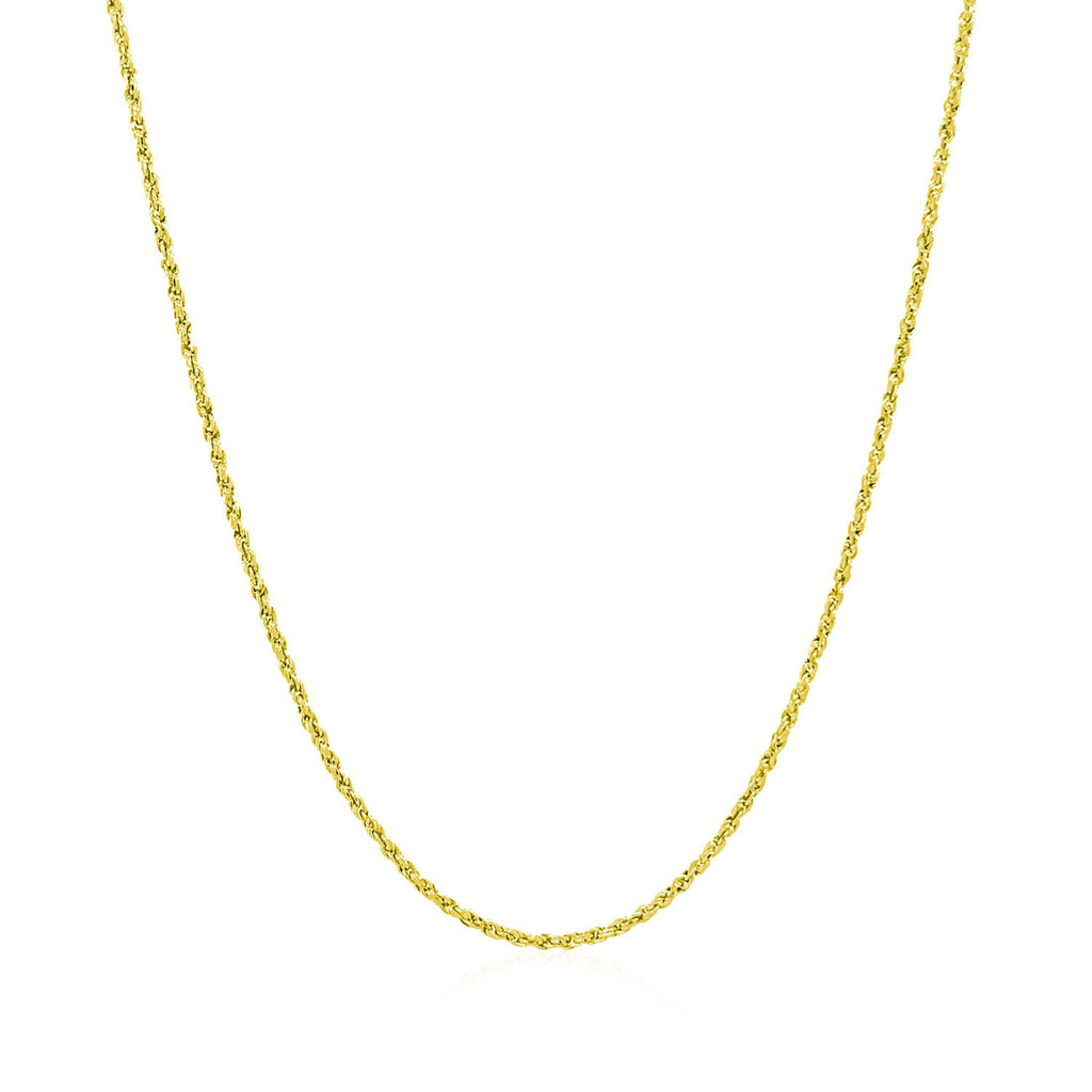 14k Yellow Gold Adjustable Rope Chain (0.95 mm)