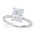 3 Carat Radiant Lab Grown IGI G/VS1 Diamond Solitaire Ring in 10K White Gold