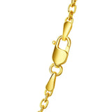 14k Yellow Gold Diamond Cut Cable Link Chain (2.20 mm)