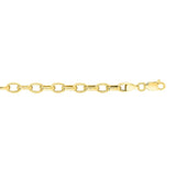 14k Yellow Gold Oval Rolo Bracelet  (4.60 mm)