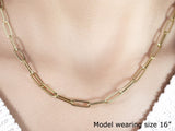 10K Yellow Gold Lite Paperclip Chain (4.20 mm)