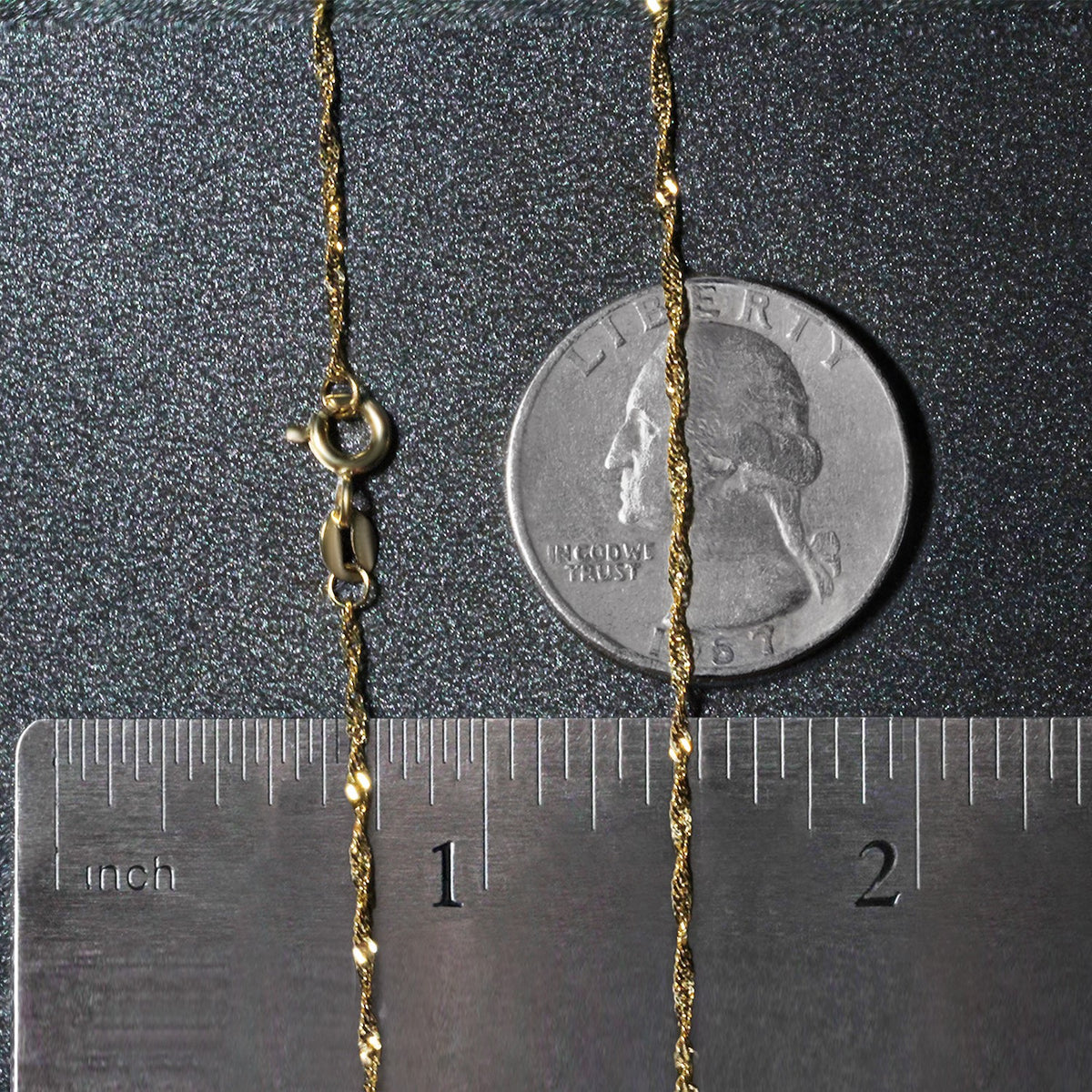 14k Yellow Gold Singapore Chain (1.30 mm)