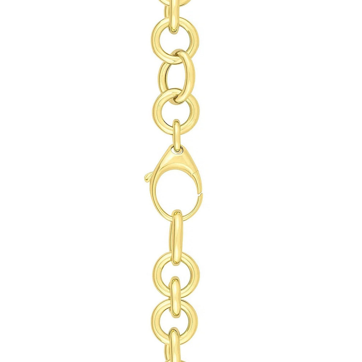 14k Yellow Gold Rolo Link Necklace (11.40 mm)
