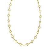 14K Yellow Gold Clover Link Necklace (7.00 mm)