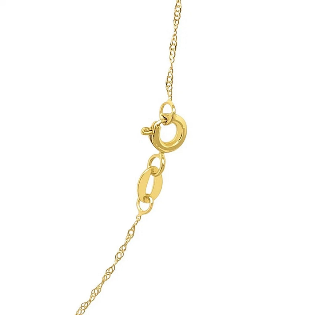 14k Yellow Gold Singapore Chain 0.6mm (0.60 mm)