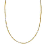 14K Two Tone Gold Diamon Oro Tennis Necklace (2.40 mm)