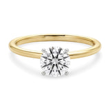 1 Carat Round Lab Grown IGI G/VS1 Diamond Solitaire Ring in 10K Yellow Gold