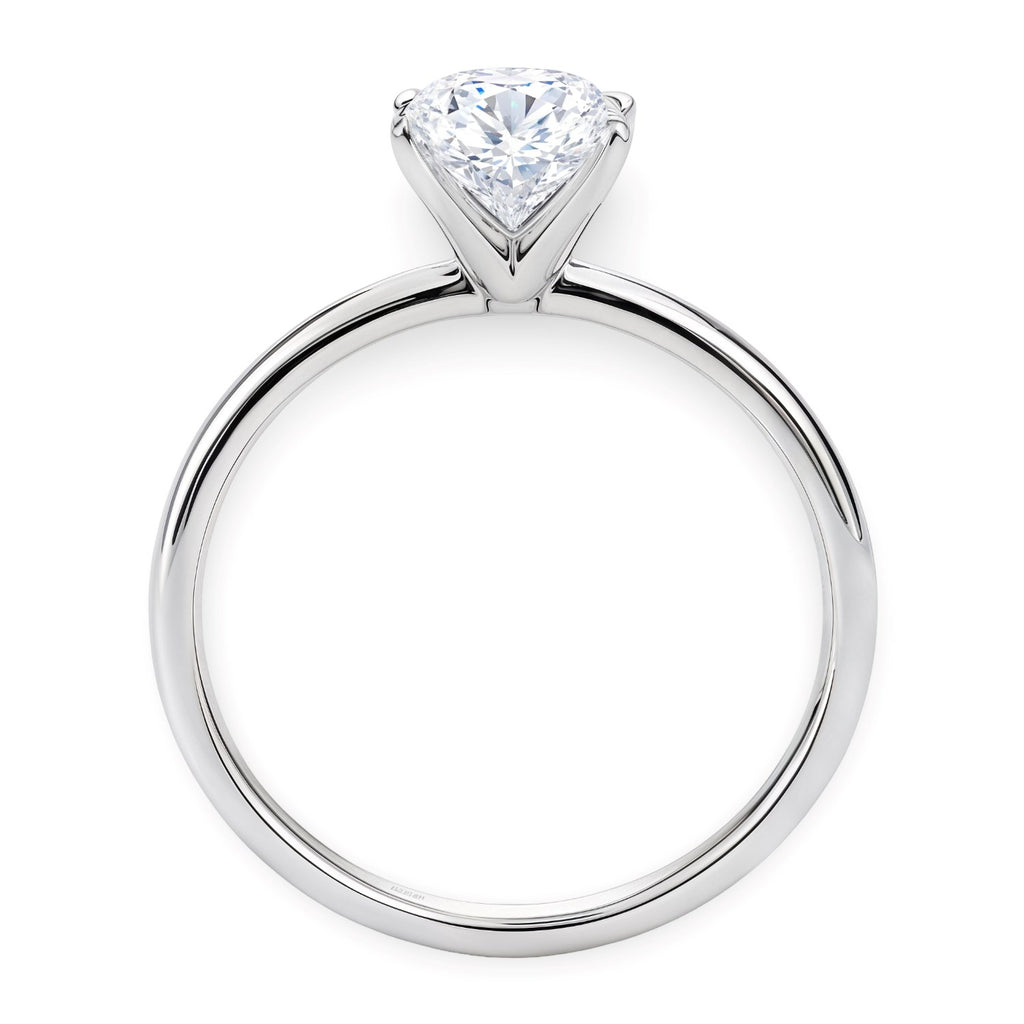 1 1/2 Carat Oval Lab Grown IGI G/VS1 Diamond Solitaire Ring in 10K White Gold