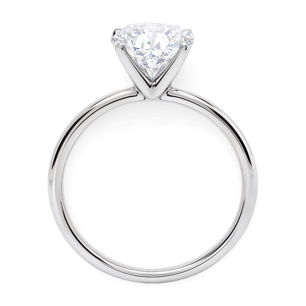 3 Carat Oval Lab Grown IGI G/VS1 Diamond Solitaire Ring in 10K White Gold