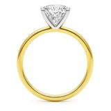 3 Carat Princess Lab Grown IGI G/VS1 Diamond Solitaire Ring in 14K Yellow Gold
