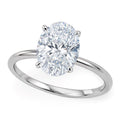2 Carat Oval Lab Grown IGI G/VS1 Diamond Solitaire Ring in 10K White Gold