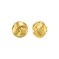 14K Yellow Gold Polished Large Fancy Knot Stud Earrings