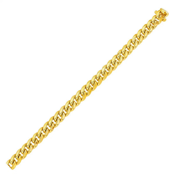 14k Yellow Gold Semi Solid Miami Cuban Bracelet (6.10 mm)