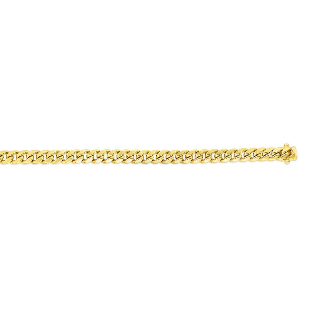 14k Yellow Gold Semi Solid Miami Cuban Bracelet (6.10 mm)
