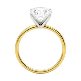 5 Carat Oval Lab Grown IGI G/VS1 Diamond Solitaire Ring in 14K Yellow Gold