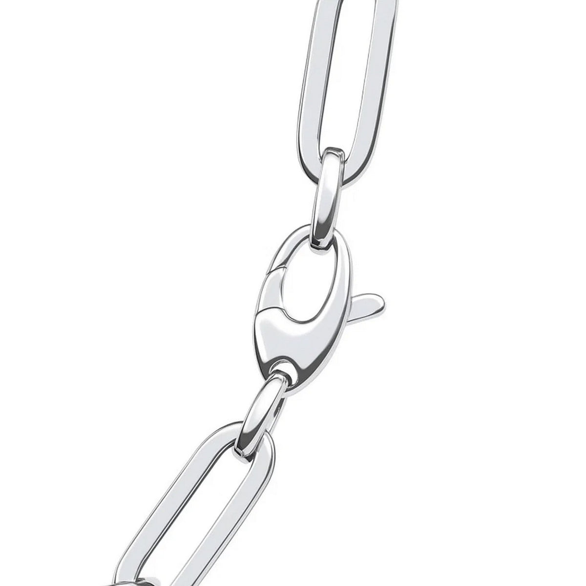14k White Gold Bold Paperclip Chain (4.2 mm)