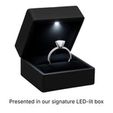 1 1/2 Carat Radiant Lab Grown IGI G/VS1 Diamond Solitaire Ring in 14K White Gold