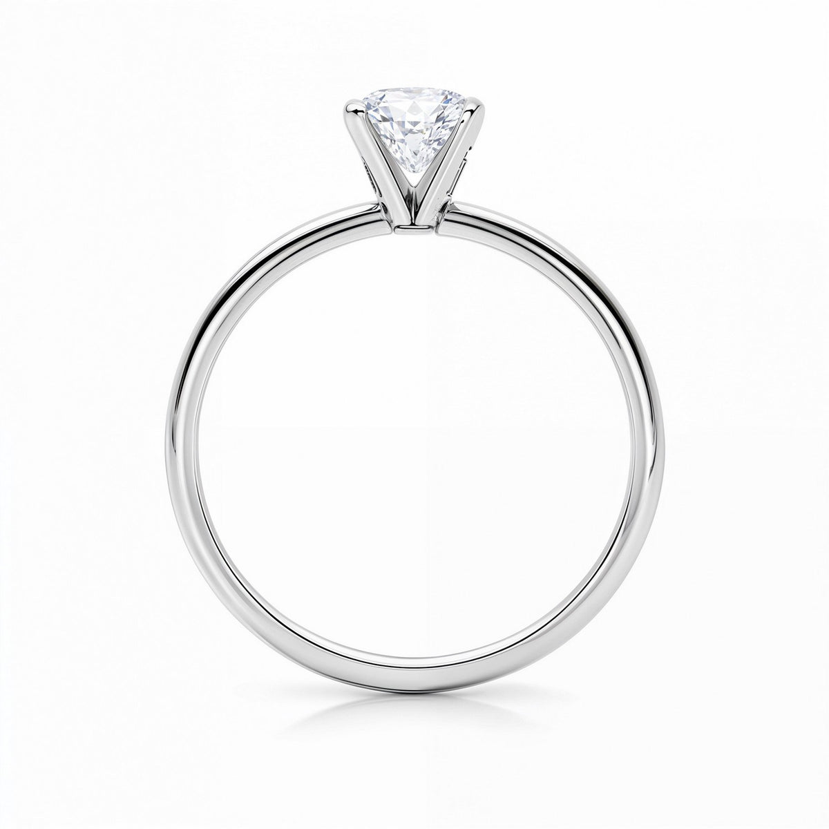 1 1/2 Carat Radiant Lab Grown IGI G/VS1 Diamond Solitaire Ring in 14K White Gold