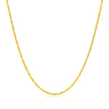 14k Yellow Gold Diamond-Cut Bead Chain (0.90 mm)